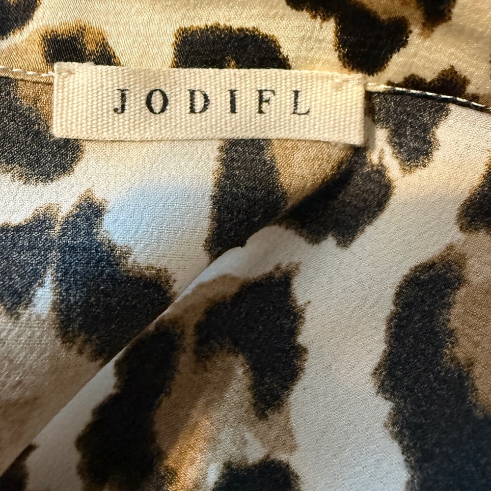 JODIFL SAMPLE piece Leopard Print Midi Dress NWOT best fits Small - Picture 8 of 9